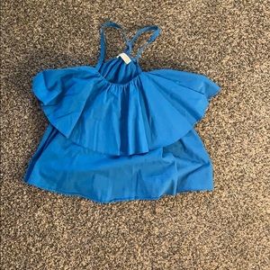 New. Blue spaghetti strap shirt